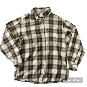 Columbia Long Sleeve Button Up Plaid Shirt Size Men’s Small Womens Medium